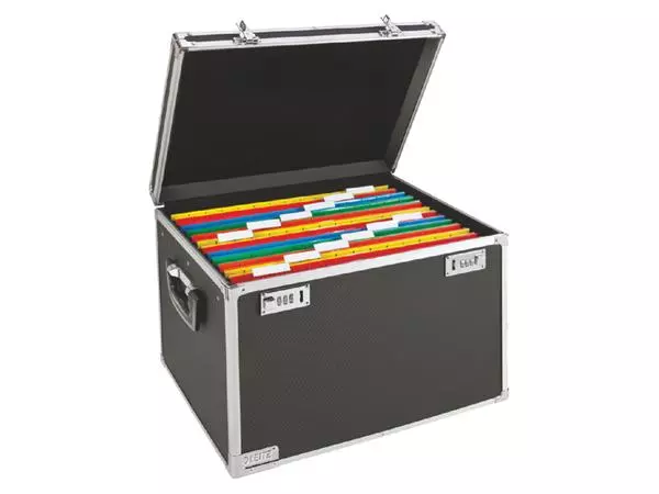 Een Hangmappenkoffer afsluitbaar Leitz 6714 zwart koop je bij NiceSupplies.nl