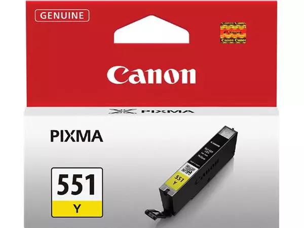Een Inktcartridge Canon CLI-551 geel koop je bij Van Hoye Kantoor BV