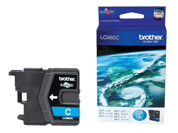 Een Inktcartridge Brother LC-985C blauw koop je bij Kantoorvakhandel van der Heijde