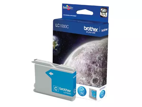 Een Inktcartridge Brother LC-1000C blauw koop je bij Kantoorvakhandel van der Heijde