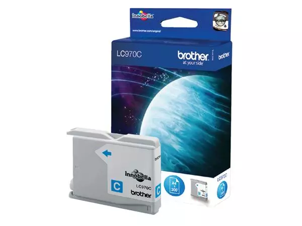 Een Inktcartridge Brother LC-970C blauw koop je bij Kantoorvakhandel van der Heijde