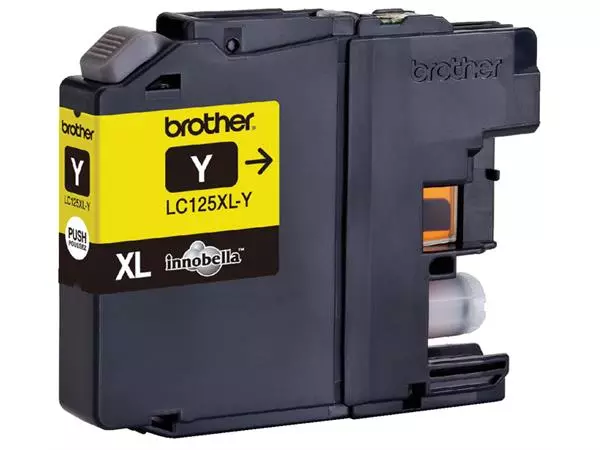 Een Inktcartridge Brother LC-125XLY geel koop je bij Van Hoye Kantoor BV