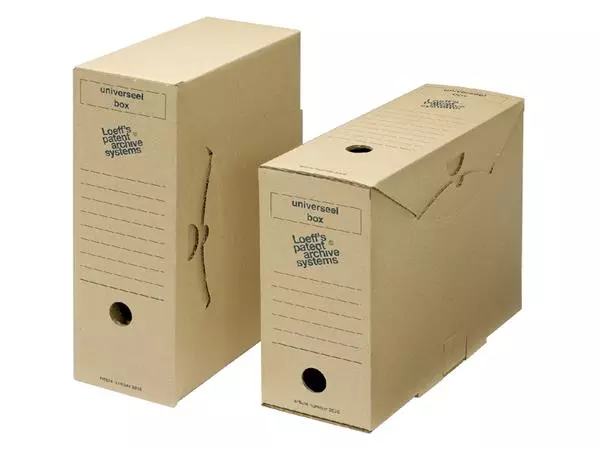 Een Archiefdoos Loeff's Universeel Box 3020 340x250x120mm koop je bij Van Leeuwen Boeken- en kantoorartikelen