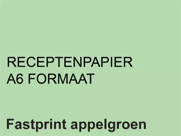 Een Receptpapier Fastprint A6 80gr appelgroen 2000vel koop je bij Totaal Kantoor Goeree