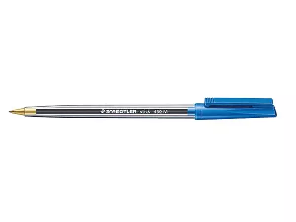 Een Balpen Staedtler Stick 430 blauw medium koop je bij Kantoorvakhandel van der Heijde