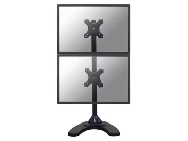 Een Monitorarm Neomounts D700DDV 2x10-27" verticaal op voet zwart koop je bij EconOffice