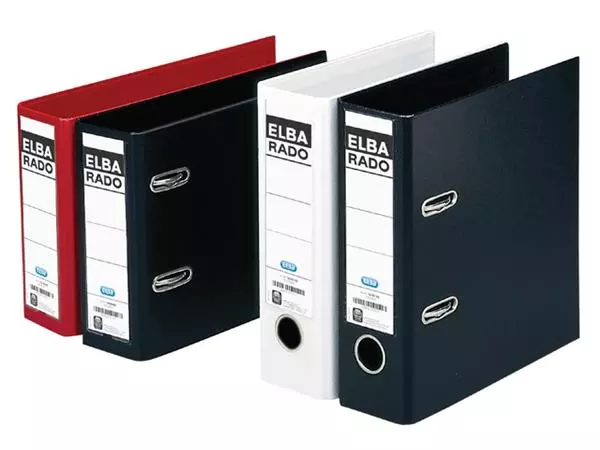 Een Ordner Elba Rado Plast A5 staand 75mm pvc zwart koop je bij EconOffice