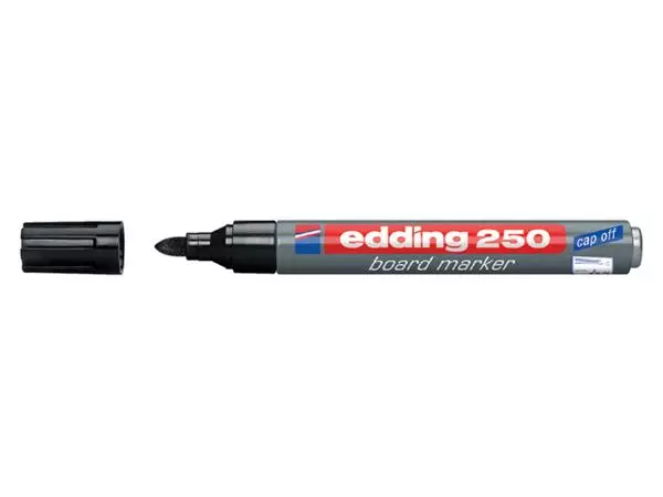 Een Viltstift edding 250 whiteboard rond 1.5-3mm zwart koop je bij EconOffice