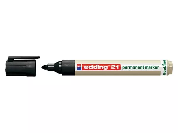 Een Viltstift edding 21 Ecoline rond zwart 1.5-3mm koop je bij Kantoorvakhandel van der Heijde