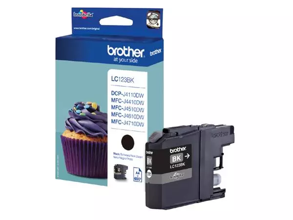 Een Inktcartridge Brother LC-123BK zwart koop je bij Buro De Peuter