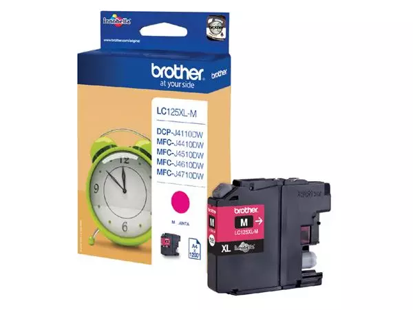 Een Inktcartridge Brother LC-125XLM rood koop je bij Kantoorvakhandel van der Heijde