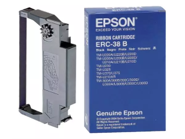 Een LINT EPSON S015244 VOOR ERC38 NYLON ZWART koop je bij Kantoorvakhandel van der Heijde