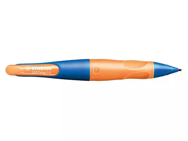 Vulpotlood STABILO Easyergo HB 1.4mm linkshandig ultramarine/neon oranje blister à 1 stuk