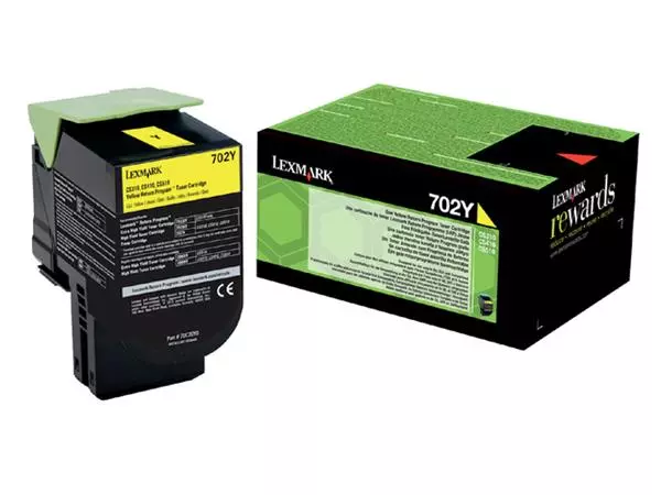 Een TONERCARTRIDGE LEXMARK 70C20Y0 PREBATE GEEL koop je bij Kantoorvakhandel van der Heijde