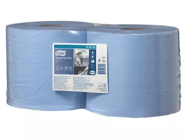 Een Poetspapier Tork Wiping Plus Combi W1/2 255m blauw 130052 koop je bij Kantoorvakhandel van der Heijde