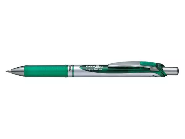 Een Gelschrijver Pentel BL77 Energel medium groen koop je bij NiceSupplies.nl