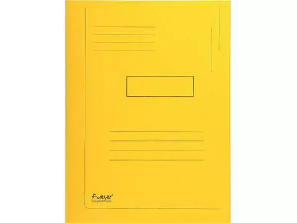 Een Dossiermap Exacompta Forever A4 2 kleppen 290gr geel koop je bij KantoorProfi België BV