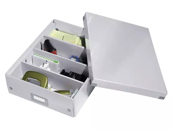 Een Sorteerbox Leitz WOW Click & Store 280x100x370mm wit koop je bij NiceSupplies.nl