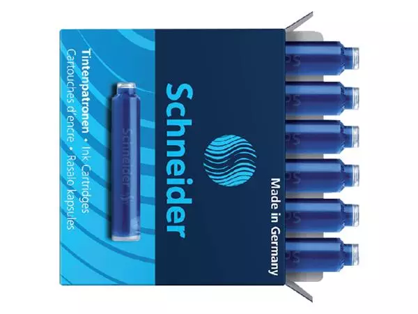 Een Inktpatroon Schneider din blauw doos à 6 stuks koop je bij Kantoorvakhandel van der Heijde