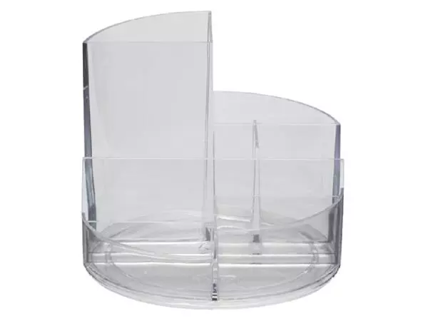 Een Pennenkoker MAUL roundbox 7 vakken Ø14x12.5cm helder transparant koop je bij L&N Partners voor Partners B.V.