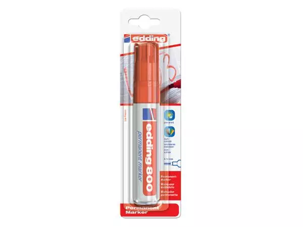 Een Viltstift edding 800 schuin 4-12mm rood blister à 1 stuk koop je bij Klik Office BV