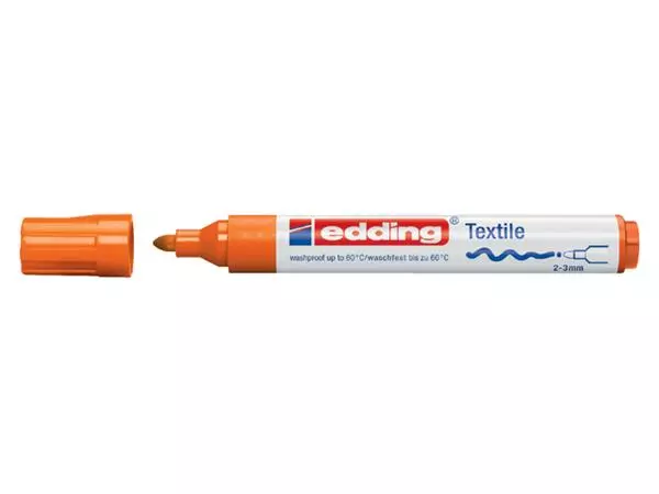 Viltstift edding 4500 textiel rond 2-3mm oranje