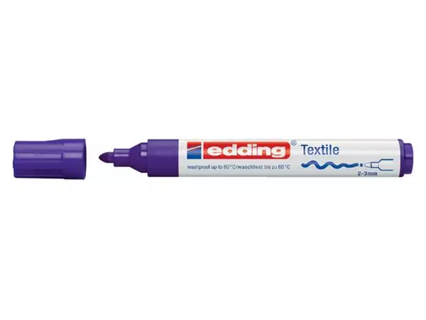 Een Viltstift edding 4500 textiel rond 2-3mm violet koop je bij Klik Office BV