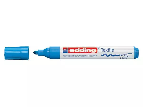 Een Viltstift edding 4500 textiel rond 2-3mm lichtblauw koop je bij Tonerinktshop