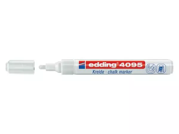 Een Krijtstift edding 4095 rond 2-3mm wit koop je bij MV Kantoortechniek B.V.