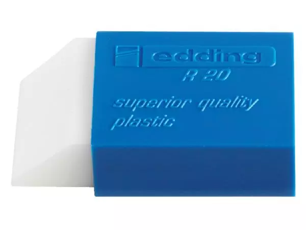 Een Gum edding R20 45x24x10mm met blauwe houder kunststof wit koop je bij NiceSupplies.nl