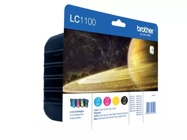 Een INKTCARTRIDGE BROTHER LC-1100VALBP ZWART +3KLEUREN koop je bij Kantoorvakhandel van der Heijde