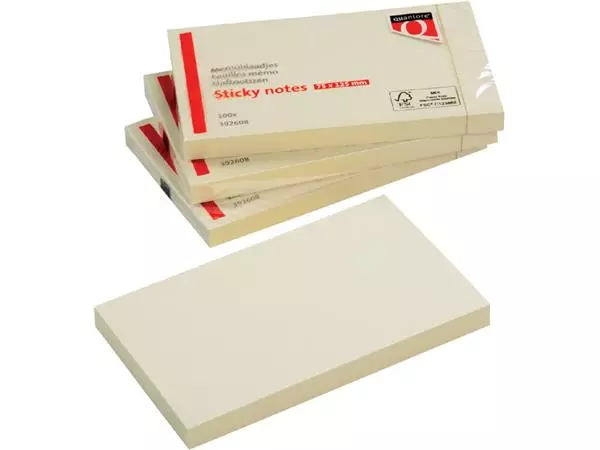 Een Memoblok Quantore 76x127mm geel koop je bij NiceSupplies.nl