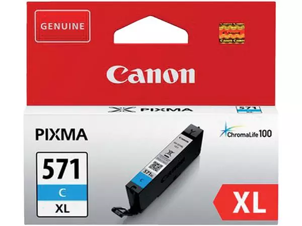 Een Inktcartridge Canon CLI-571XL blauw koop je bij Kantoorvakhandel van der Heijde