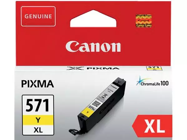 Een Inktcartridge Canon CLI-571XL geel koop je bij Kantoorvakhandel van der Heijde