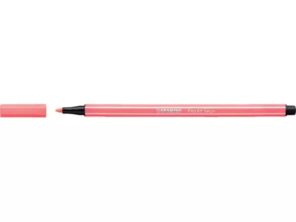 Een Viltstift STABILO Pen 68/040 medium neon rood koop je bij NiceSupplies.nl