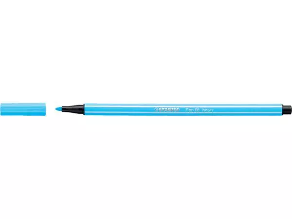 Een Viltstift STABILO Pen 68/031 medium neon blauw koop je bij NiceSupplies.nl