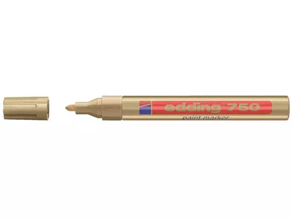 Een Viltstift edding 750 lakmarker rond 2-4mm goud koop je bij NiceSupplies.nl