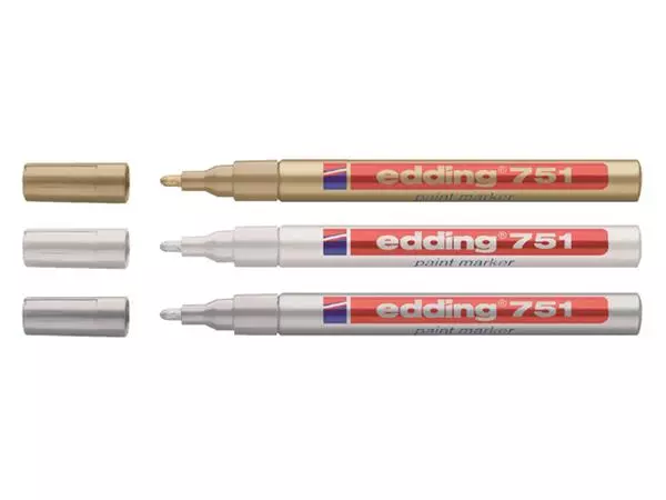 Een VILTSTIFT EDDING 751 LAK ROND 1-2MM GOUD koop je bij Kantoorvakhandel van der Heijde