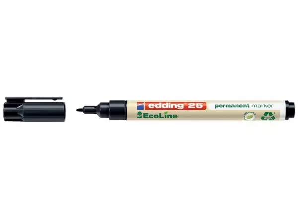 Een Viltstift edding 25 Ecoline rond 1mm zwart koop je bij EconOffice
