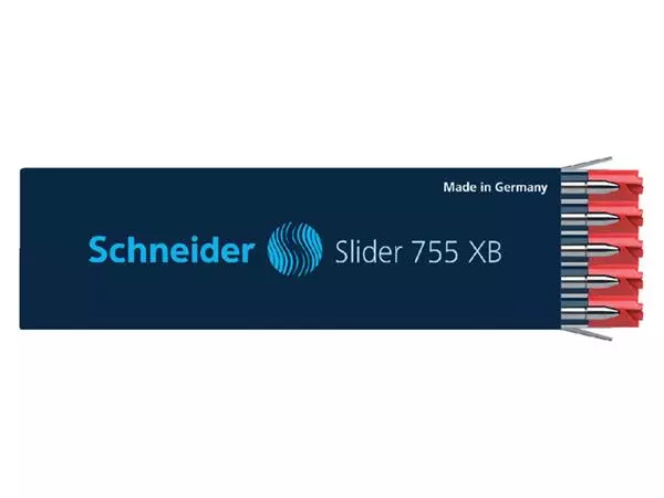 Een Balpenvulling Schneider 755 Slider Jumbo extra breed rood koop je bij NiceSupplies.nl