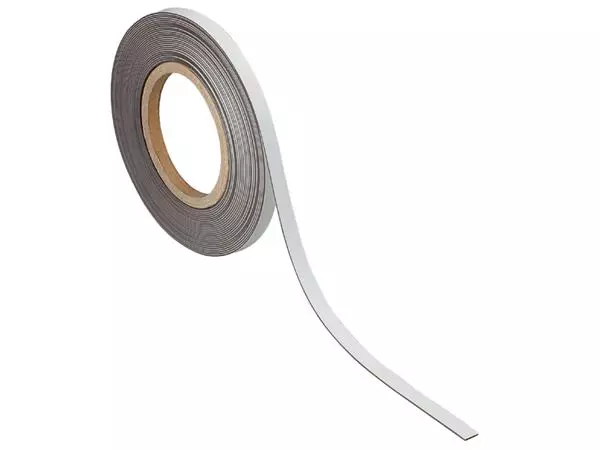 Een MAGNEETBAND MAUL BESCHRIJFBAAR 10MX10MMX1MM WIT koop je bij Kantoorvakhandel van der Heijde