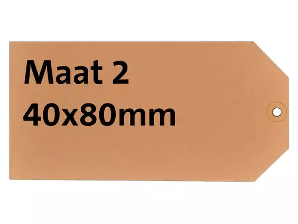 Een Label karton nr2 200gr 40x80mm chamois 1000 stuks koop je bij NiceSupplies.nl