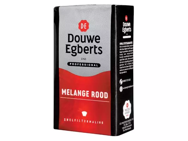 Een Koffie Douwe Egberts snelfiltermaling Melange Rood 250gr koop je bij Kantoorvakhandel van der Heijde