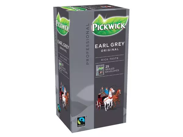 Een THEE PICKWICK FAIR TRADE EARL GREY 25X2GR koop je bij Kantoorvakhandel van der Heijde