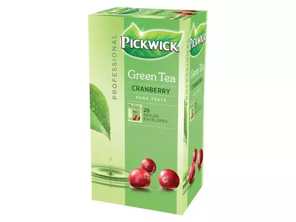 Een Thee Pickwick green cranberry 25x1.5gr koop je bij NiceSupplies.nl