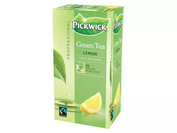 Een Thee Pickwick Fair Trade green lemon 25x1.5gr koop je bij NiceSupplies.nl