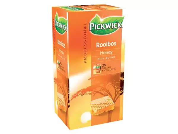Een Thee Pickwick rooibos honey 25x1.5gr koop je bij Kantoorvakhandel van der Heijde