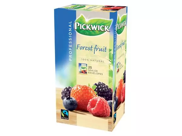 Een THEE PICKWICK FAIR TRADE FOREST FRUIT 25X1.5GR koop je bij Kantoorvakhandel van der Heijde