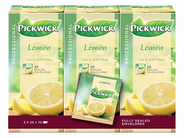 Een Thee Pickwick Fair Trade lemon 25x1.5gr koop je bij NiceSupplies.nl