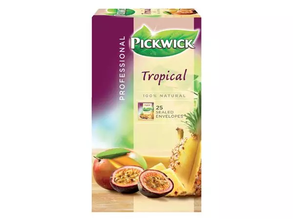 Een THEE PICKWICK TROPICAL 25X1.5GR MET ENVELOP koop je bij Kantoorvakhandel van der Heijde